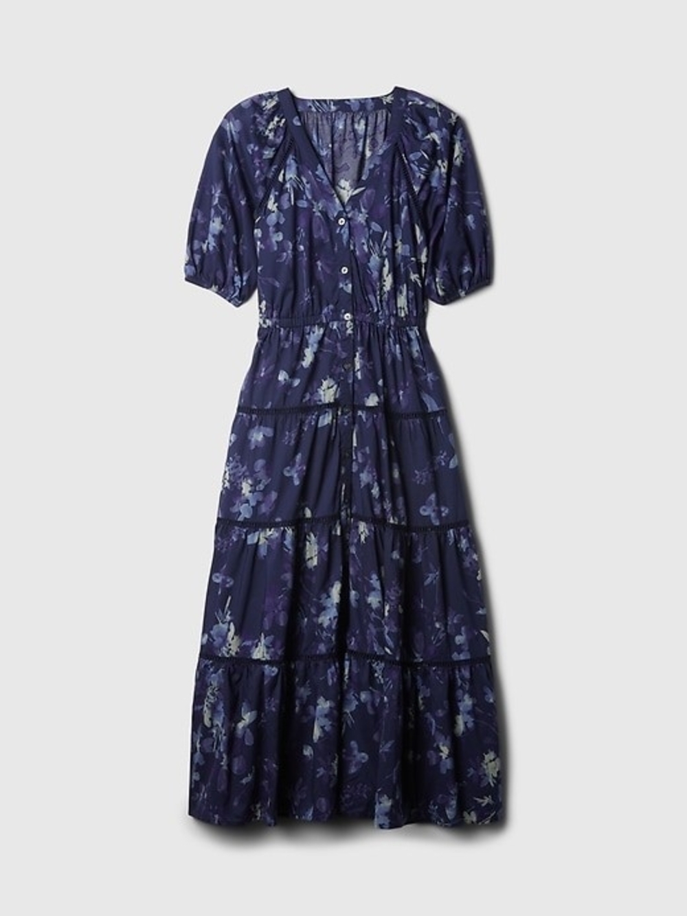 TIERED MAXI FLORAL DRESS Medium